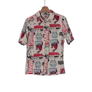 Marvel Comic Print Boy's Shirt, XL